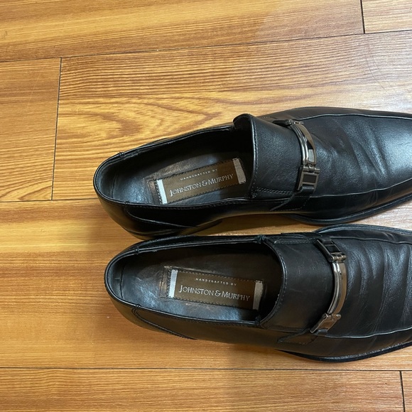Mens Johnston and Murphy Black Slip On Size 9 151429 - Picture 4 of 8